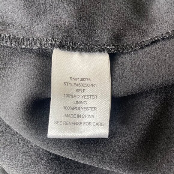 Daniel Rainn Women's Button Pullover Tunic Roll Tab Sleeve Black Sheer Sz L - Picture 7 of 7